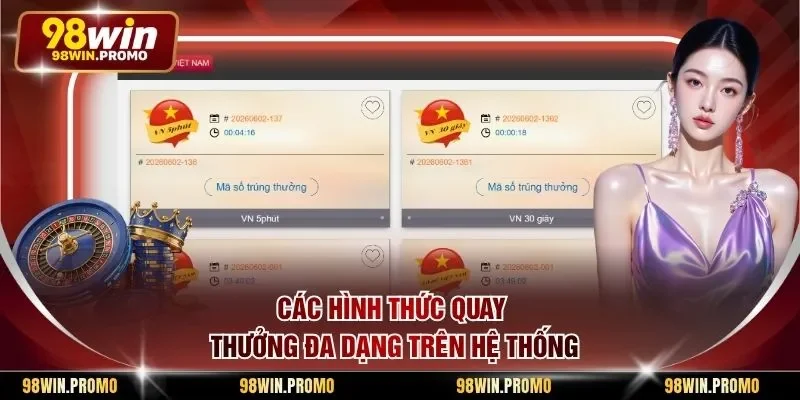 Xổ Số 98win 2 Các hình thức quay thưởng đa dạng trên hệ thống