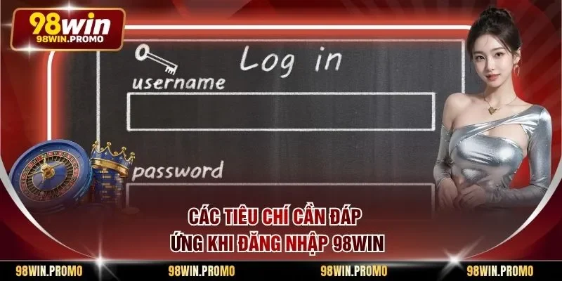 Đăng Nhập 98win - Trải Nghiệm Giải Trí Đẳng Cấp Nhất 1 Các tiêu chí cần đáp ứng khi đăng nhập 98win